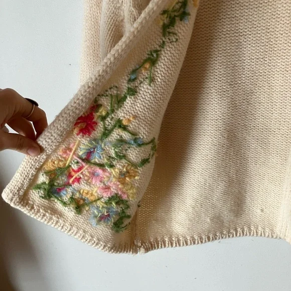 Vintage handmade embroidered cardigan - Picture 6 of 12